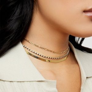The M Jewelers Gold Figaro Chain Choker
